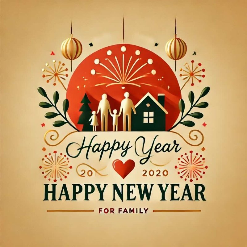 100+ Happy New Year Wishes for Family for 2025 - Eduyush