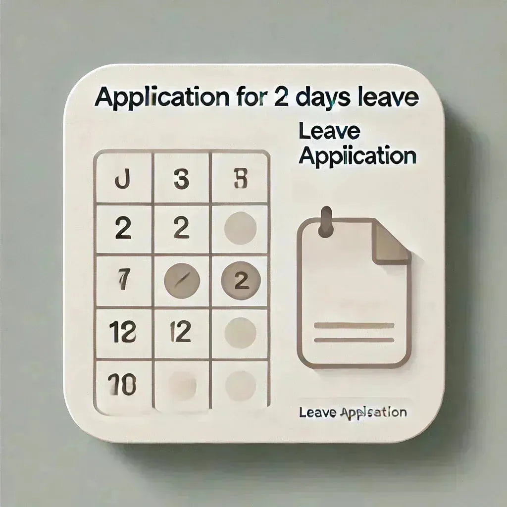 application for 2 days leave