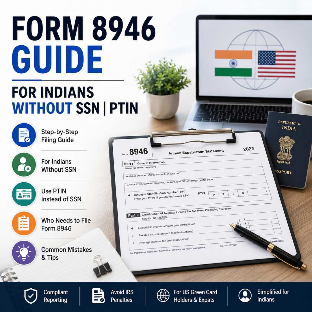Form 8946 Guide for Indians Without SSN | PTIN