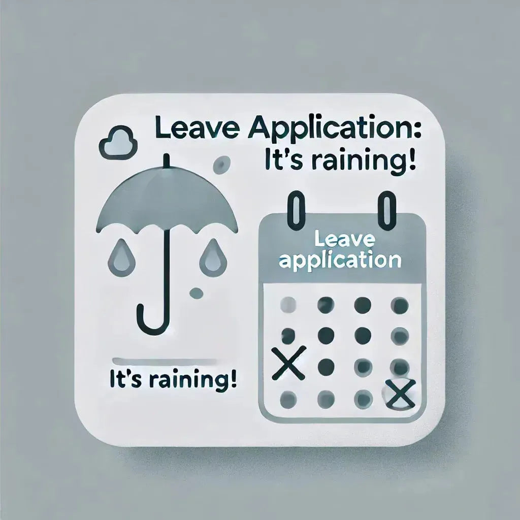 Leave Application Due to Pollution and Rain