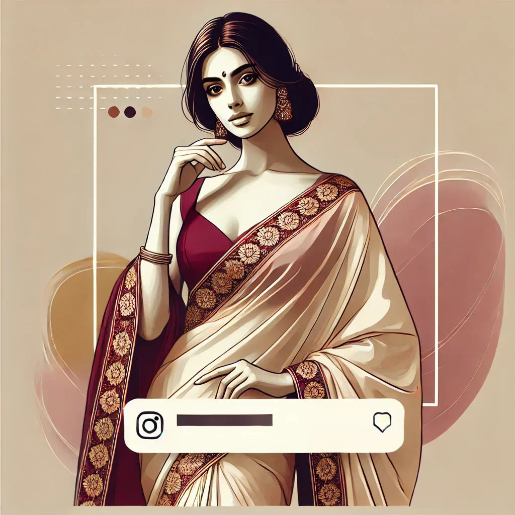 saree caption for instagram