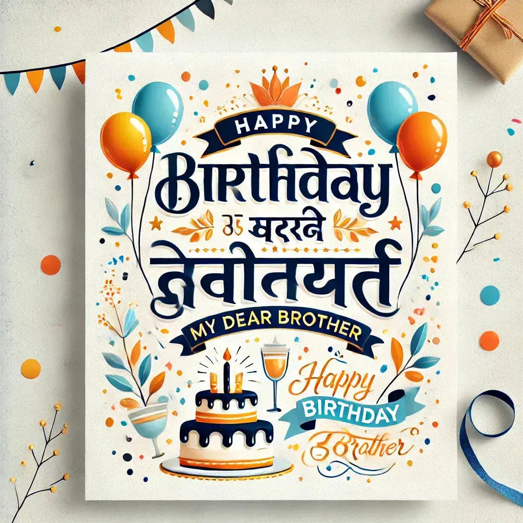 Birthday Wishes for Brother in Hindi - 150+ Messages - Eduyush