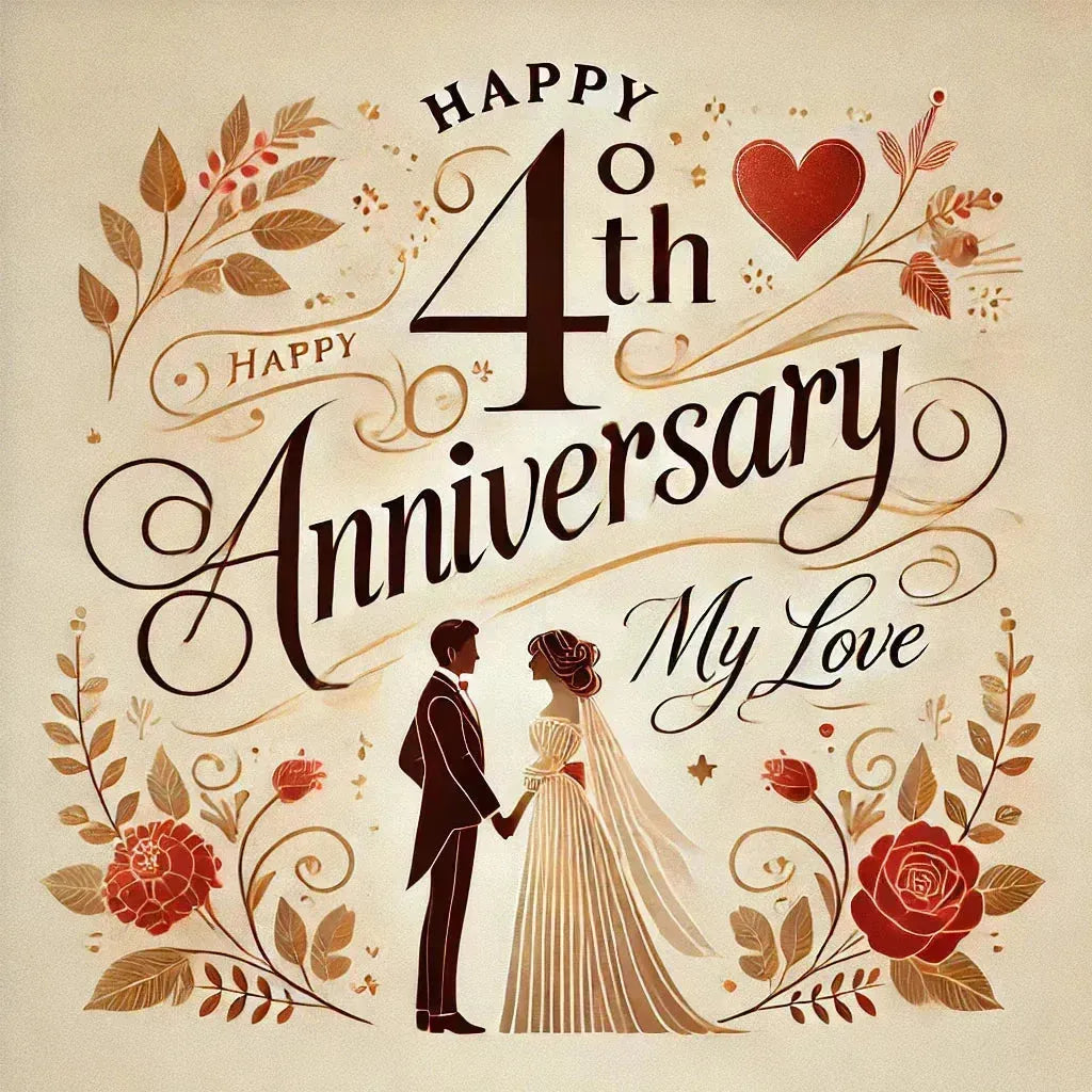 4th Wedding Anniversary Wishes for Husband: 200+ - Eduyush