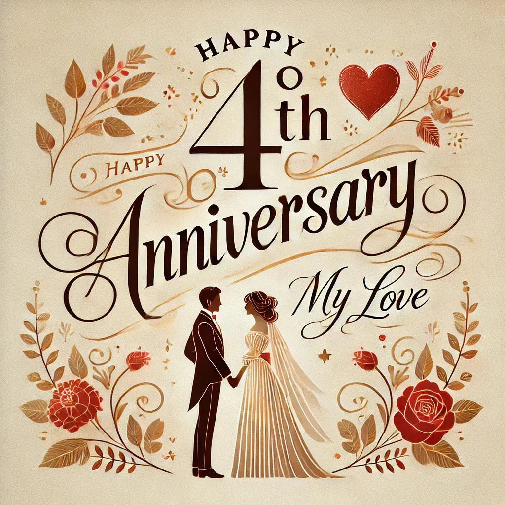 4th Wedding Anniversary Wishes for Husband: 200+ - Eduyush