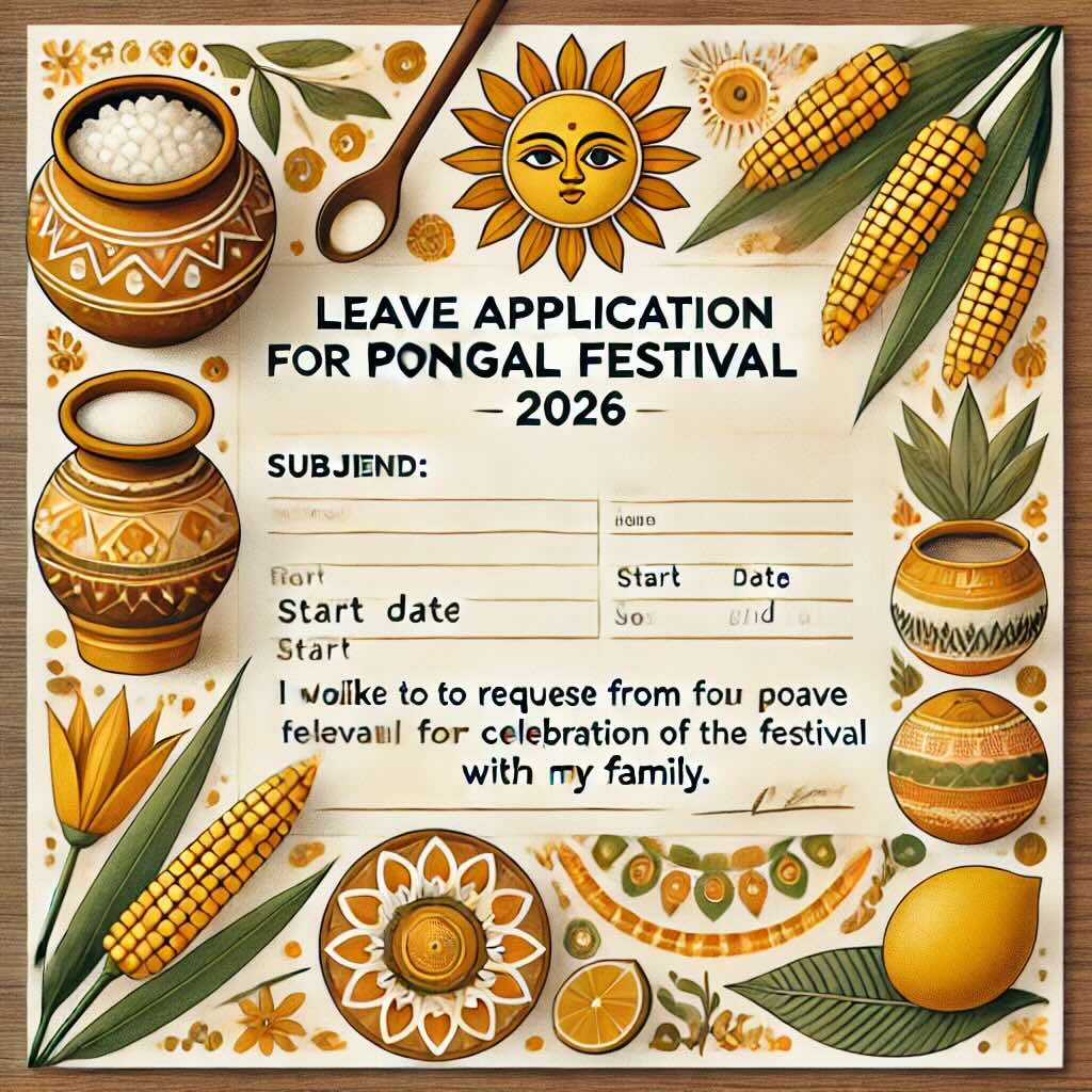 Pongal Leave Application 2026: Tips and 6 Sample Templates
