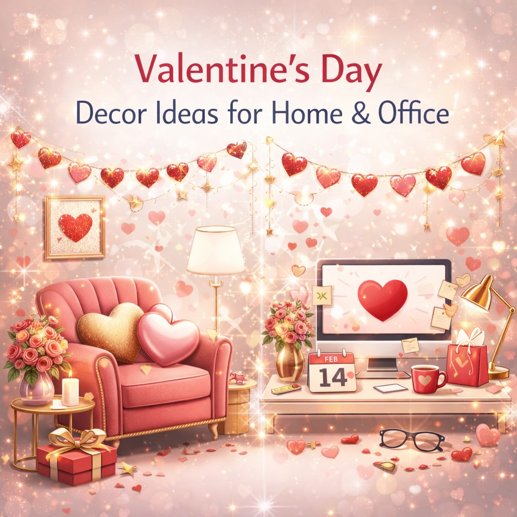 Valentines Day Decor Ideas for Home Office