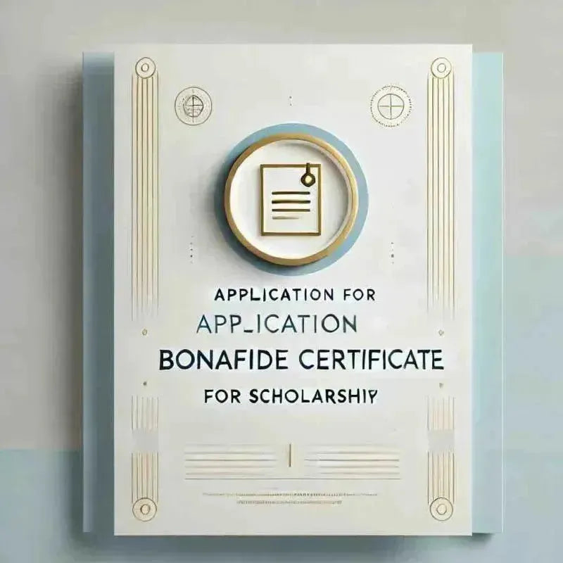 Application for Bonafide Certificate for Scholarship - Eduyush