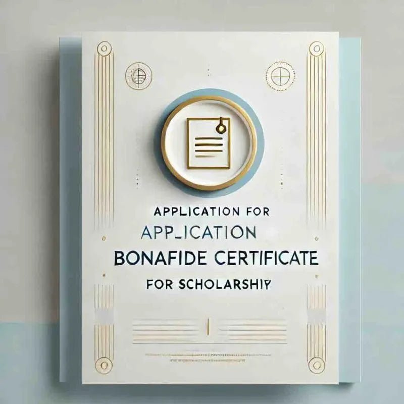 Application for Bonafide Certificate for Scholarship - Eduyush