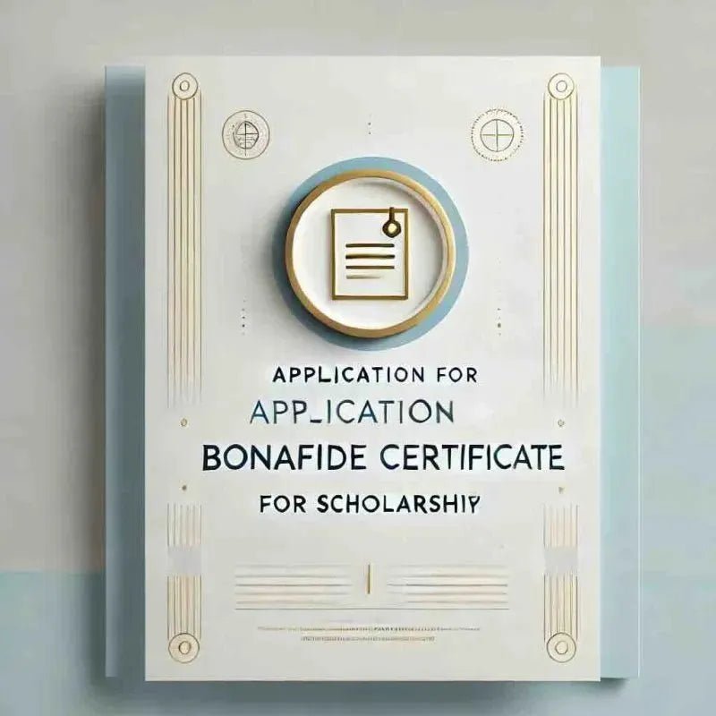 Application for Bonafide Certificate for Scholarship - Eduyush