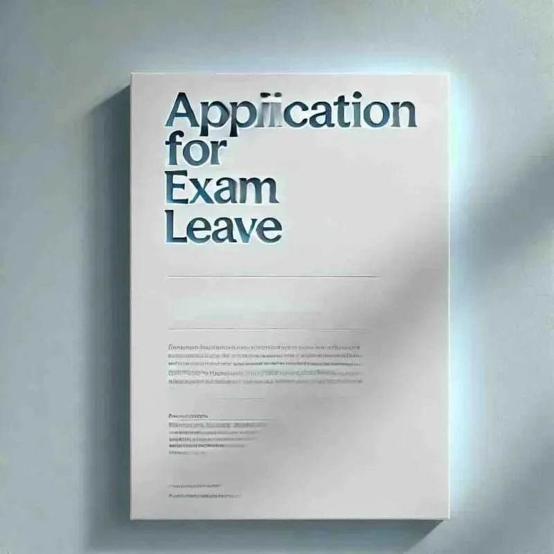 Application for Examination Leave: 15+ Office & School Samples - Eduyush