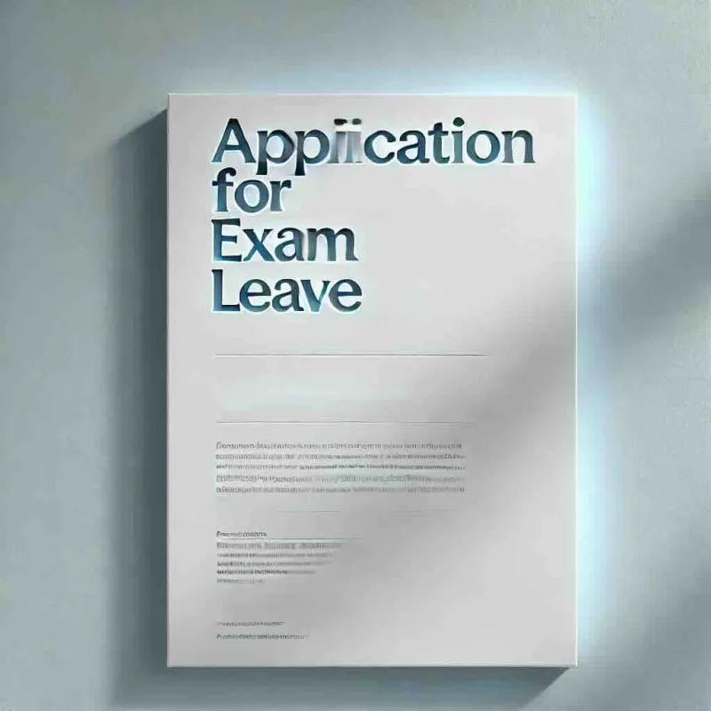 Application for Examination Leave: 15+ Office & School Samples - Eduyush