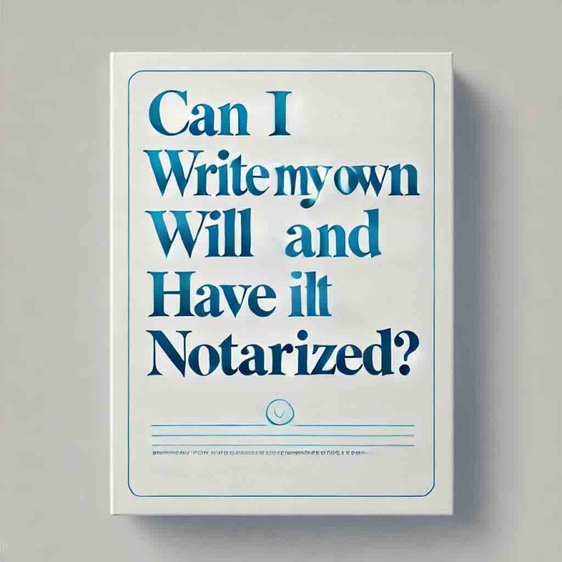 Can I Write My Own Will and Have It Notarized? - Eduyush