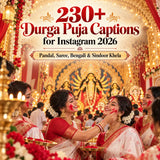 230+ Durga Puja Captions for Instagram 2026: Pandal, Saree, Bengali & Sindoor Khela