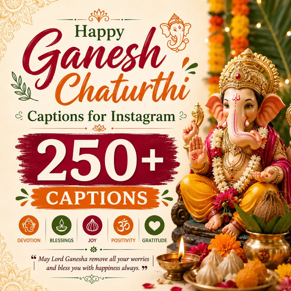 Ganesh Chaturthi Captions for Instagram: 250+ Ganpati & Marathi Ideas