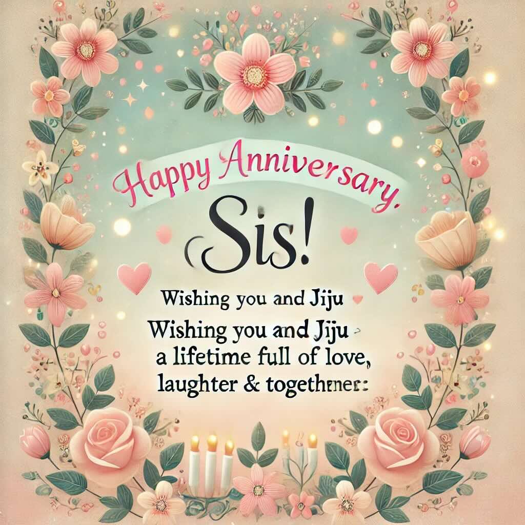 Anniversary Wishes for Sister