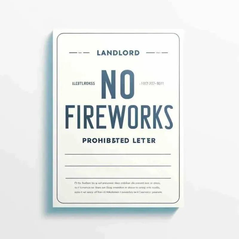 Landlord no fireworks prohibited letter - Eduyush