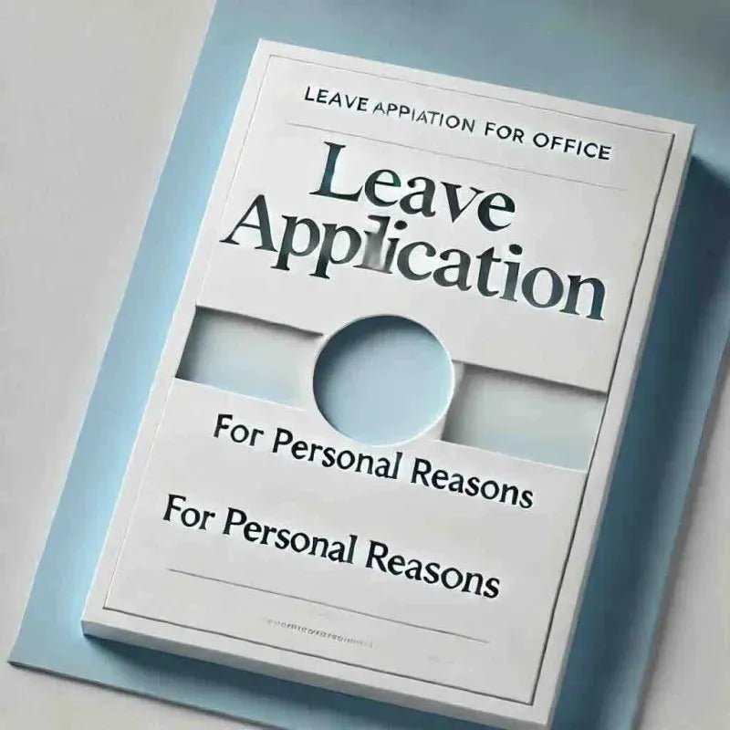 Leave application for office for personal reasons - Eduyush