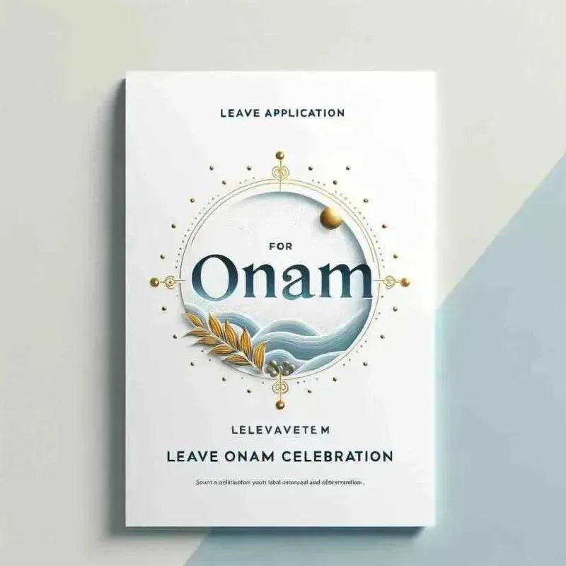 Leave Application for Onam Celebration - Eduyush
