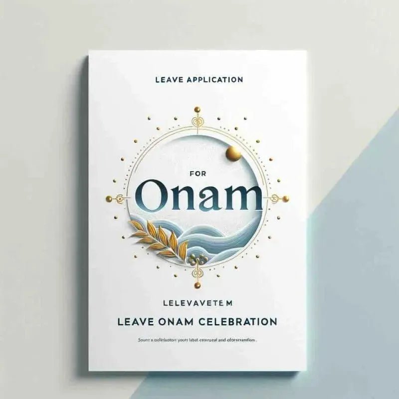 Leave Application for Onam Celebration - Eduyush