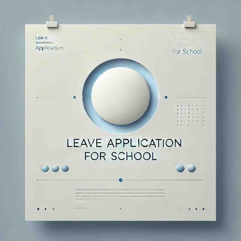 Leave Application for School: Format, Examples, and Tips - Eduyush