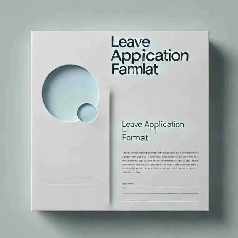 Leave application format: For School, College, and Office - Eduyush