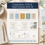 Lump Sums, ETPs & Super Streams: Australian Tax Guide 2025–26