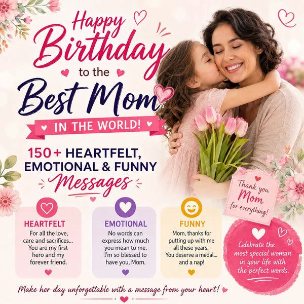 Birthday Wishes for Mother: 150+ Heartfelt, Emotional & Funny Messages