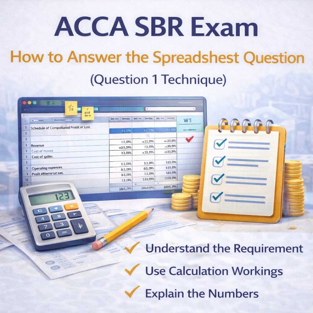 ACCA SBR Exam: How to Answer the Spreadsheet Question (Question 1 Technique)