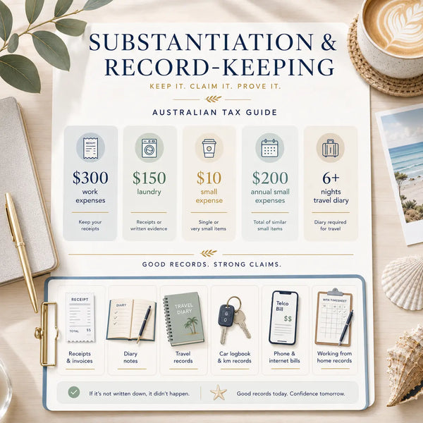Australian Tax Substantiation Guide 2025–26: Records & Receipts