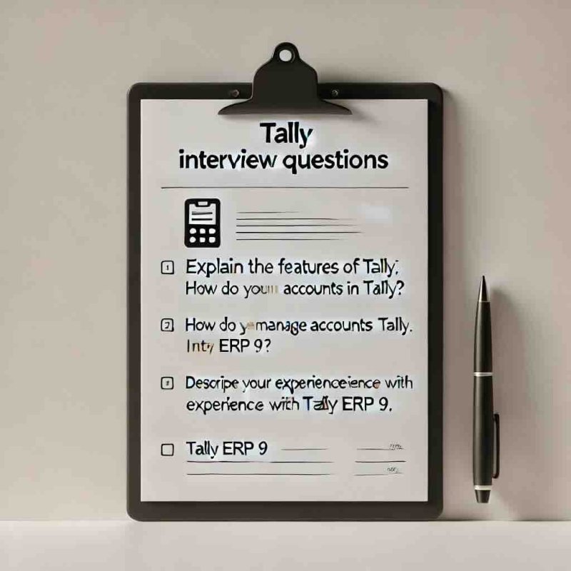 Tally interview questions. 70 model answers - Eduyush