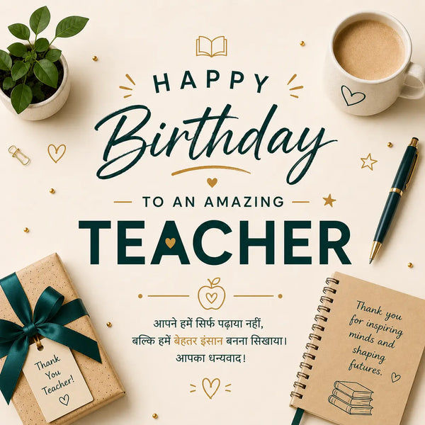 Birthday Wishes for Teacher in Hindi: 200+ Messages, Quotes & Shayari