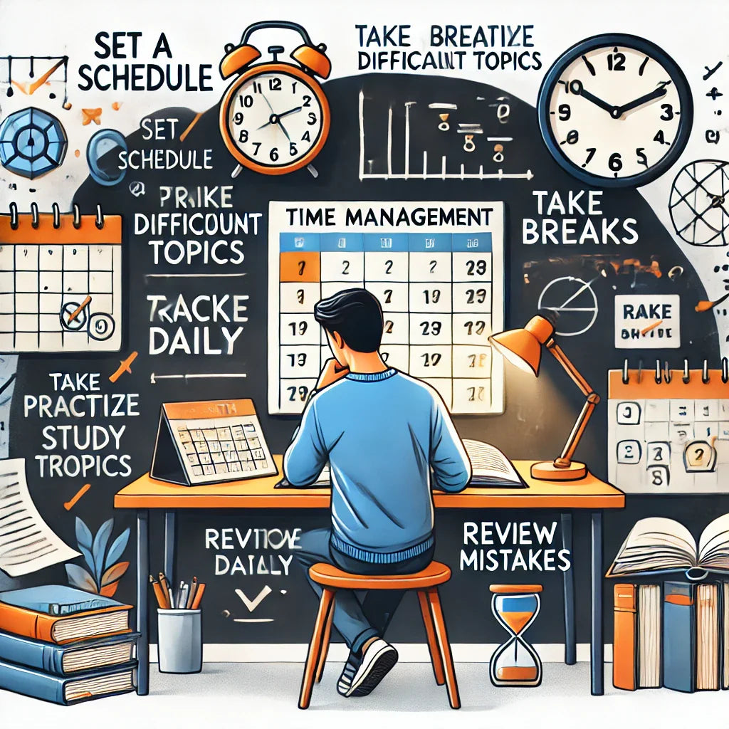 Time management tips for preparing for a math exam