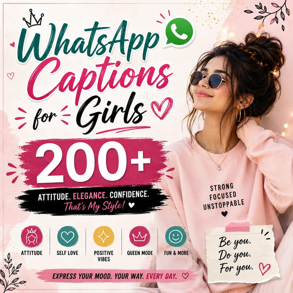 WhatsApp Captions for Girls: 200+ Stylish, Attitude & Bio Ideas (2026)