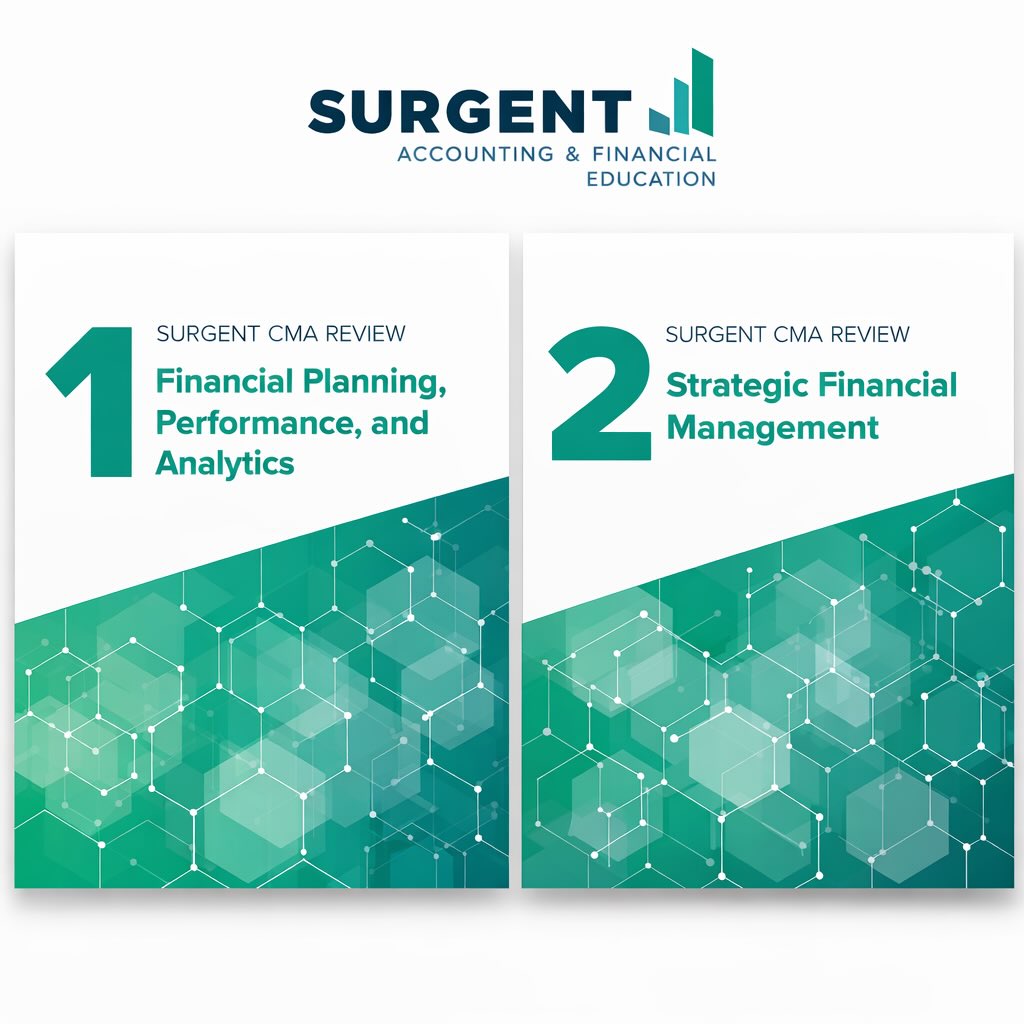 CMA Both parts 1 and 2 Surgent study material, printed books