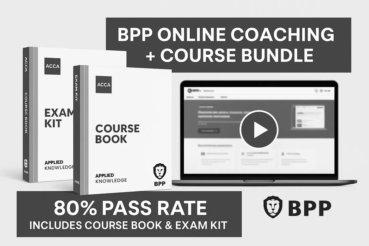 BPP ACCA books Bundle with ECR online coaching package