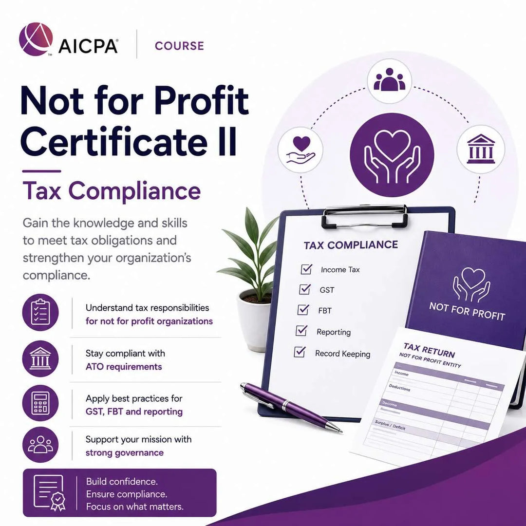 Not for Profit Certificate II Tax Compliance| 8.5 CPE