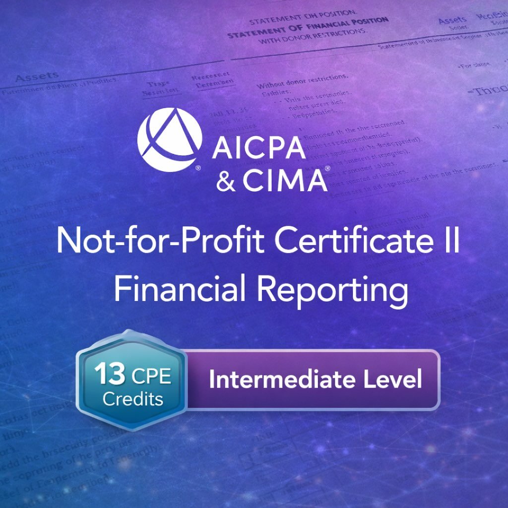 NFP Financial Reporting Track | 13 CPE | AICPA - Eduyush