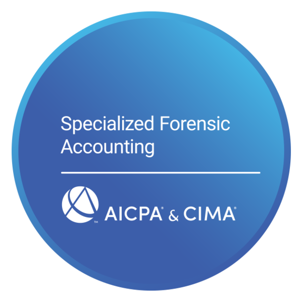 Specialized Forensic Accounting Certificate AICPA Digital badge