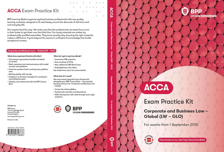 BPP ACCA LW Global for exams from Sep 1 2025 till Aug 27