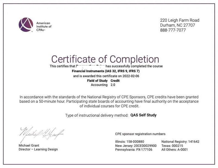 AICPA IFRS: Accounting for Financial Instruments (IAS 32, IFRS 9, IFRS 7) Course - Eduyush